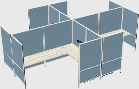 Modern modular quad l-shaped panel system