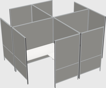 Modern modular quad l-shaped panel system