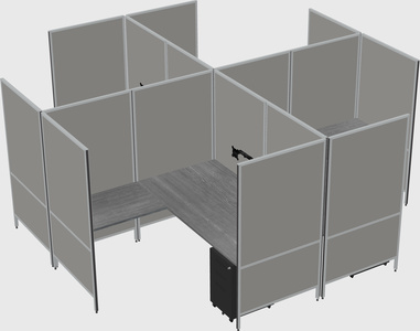 Modern modular quad l-shaped panel system