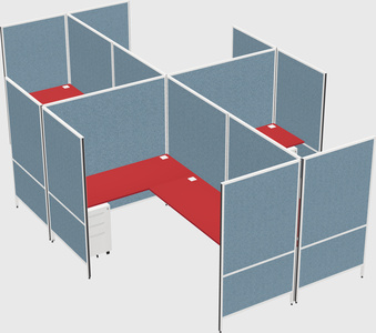 Modern modular quad l-shaped panel system