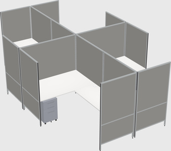 Modern modular quad l-shaped panel system