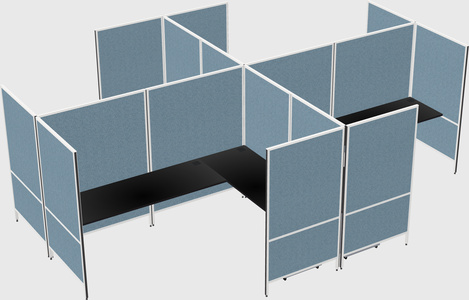 Modern modular quad l-shaped panel system