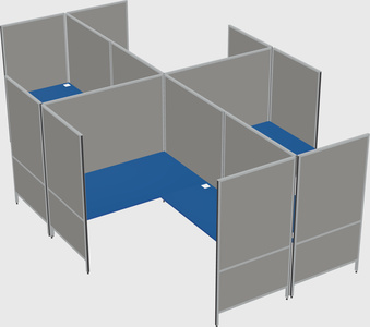 Modern modular quad l-shaped panel system