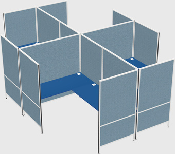 Modern modular quad l-shaped panel system