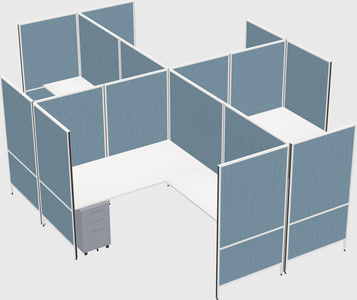 Modern modular quad l-shaped panel system