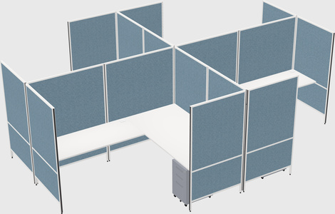 Modern modular quad l-shaped panel system