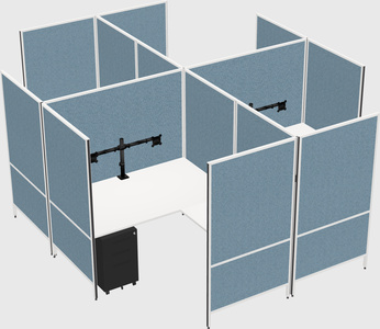 Modern modular quad l-shaped panel system