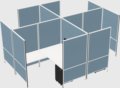 Modern modular quad l-shaped panel system