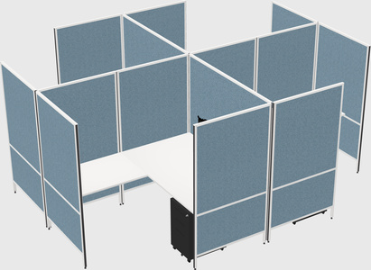 Modern modular quad l-shaped panel system