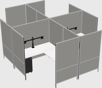 Modern modular quad l-shaped panel system
