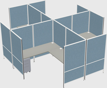 Modern modular quad l-shaped panel system