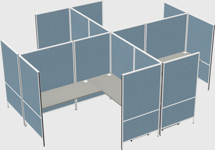 Modern modular quad l-shaped panel system