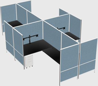 Modern modular quad l-shaped panel system