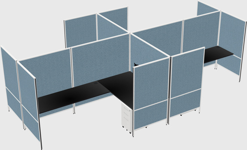 Modern modular quad l-shaped panel system