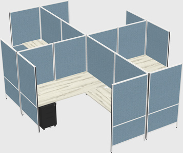 Modern modular quad l-shaped panel system