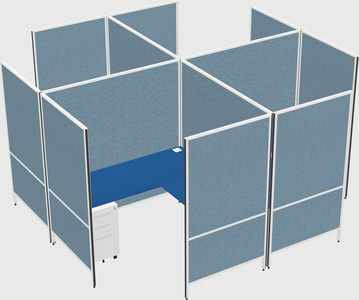 Modern modular quad l-shaped panel system