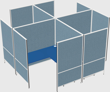 Modern modular quad l-shaped panel system
