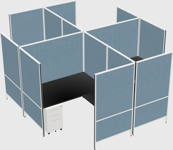 Modern modular quad l-shaped panel system