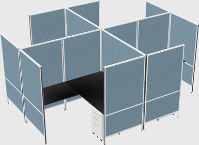 Modern modular quad l-shaped panel system
