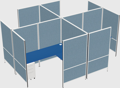 Modern modular quad l-shaped panel system