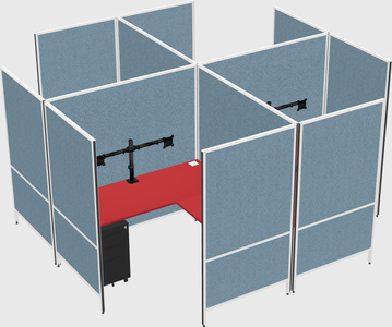 Modern modular quad l-shaped panel system