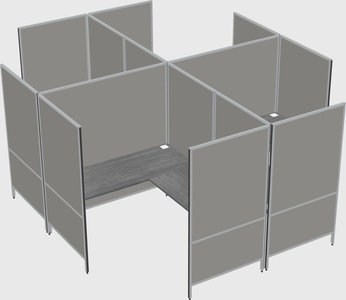 Modern modular quad l-shaped panel system