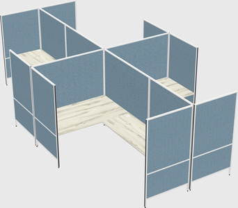 Modern modular quad l-shaped panel system