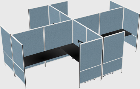 Modern modular quad l-shaped panel system