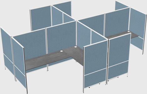 Modern modular quad l-shaped panel system