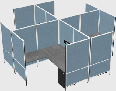 Modern modular quad l-shaped panel system