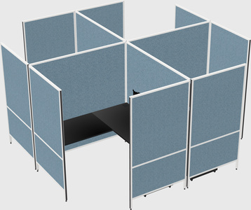 Modern modular quad l-shaped panel system