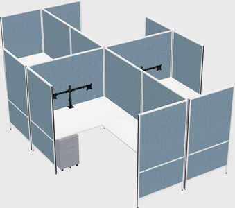 Modern modular quad l-shaped panel system