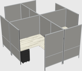 Modern modular quad l-shaped panel system