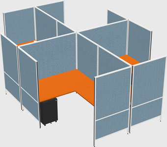 Modern modular quad l-shaped panel system
