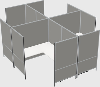 Modern modular quad l-shaped panel system