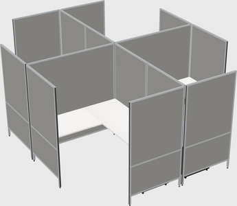 Modern modular quad l-shaped panel system