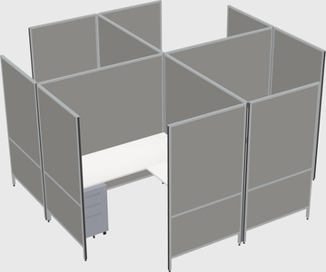 Modern modular quad l-shaped panel system