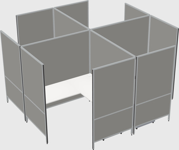 Modern modular quad l-shaped panel system