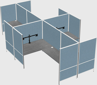 Modern modular quad l-shaped panel system