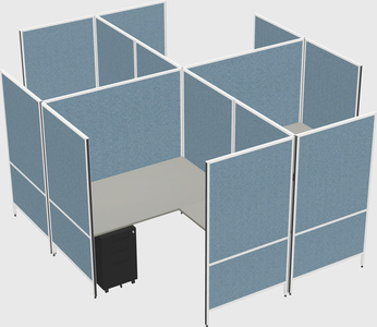 Modern modular quad l-shaped panel system