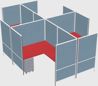 Modern modular quad l-shaped panel system