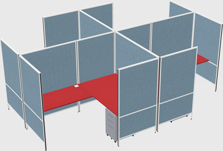 Modern modular quad l-shaped panel system