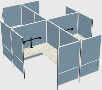 Modern modular quad l-shaped panel system