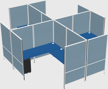 Modern modular quad l-shaped panel system