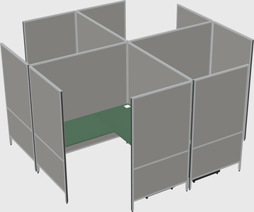 Modern modular quad l-shaped panel system