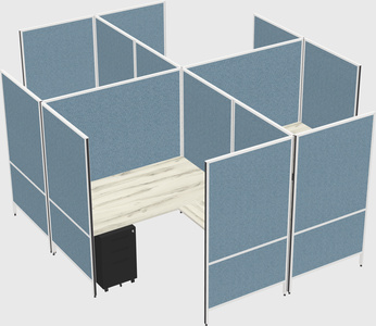 Modern modular quad l-shaped panel system