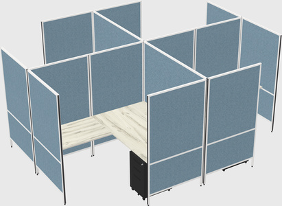 Modern modular quad l-shaped panel system