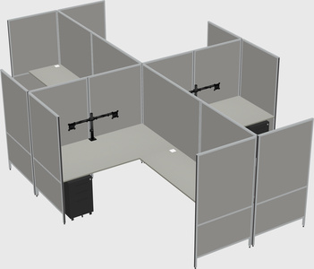 Modern modular quad l-shaped panel system