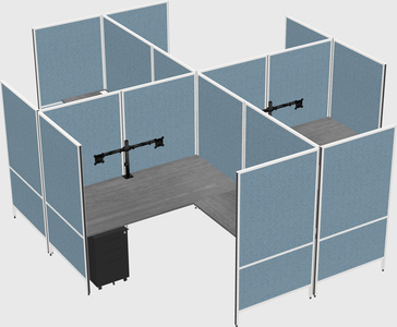 Modern modular quad l-shaped panel system