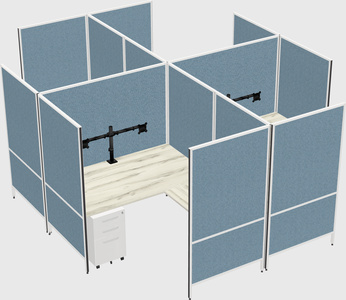 Modern modular quad l-shaped panel system